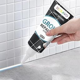UCRAVO Tile Gap Refill Agent Tile Reform Coating Mold Cleaner Tile Sealer Repair Glue Home Decoration Stickers & Posters Hand Tools, Waterproof Tile Gap Crack Filler Tube Paste ForHome,Office(180ml)-image-79