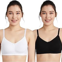 Wire Free Pack of 1 Non Everyday Lift Up Bra for Women| Full Coverage | Non Padded | Non Wired | Cotton Strech-image-3