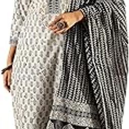 Women Pure Cotton Printed Straight Kurta & Palazzo With Dupatta Set (Kh0Gn5530)-picture-46
