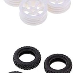 ATORSE 4pc PVC Wheel Rim & Tire Spare Parts for WLtoys K979 K989 1/28 Rally Car-image-14