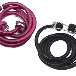 EOS- BUILDING TRUST High Strength Elastic Bungee/Shock Cord Luggage Tying Rope with Steel Hooks 6 FT (Pack of 3)-65