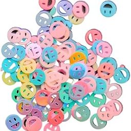 Kunya® Resin Nail Art Tool,Slime for Nail Decoration Flakes for DIY Hologram & Glitter Sequins100 / 120 Units in per Packets (Smiley)-image-54