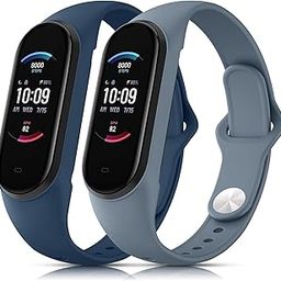 Tobfit Silicone Band for Xiaomi Mi Band 5/ Mi Band 6 (Watch Not Include), Soft Wristbands for Amazfit Band 5/Amazfit Band 6, Sport Strap for Women Men (2 Pack)-image-98