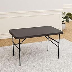Nilkamal Festive Foldable Table|Blow Moulded|Ideal for Cafeteria, Patio Garden, Events, Kitchen and Picnic |Great as an Extra Work Surface |Brown-28