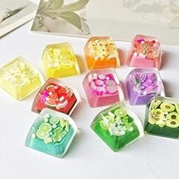 MECHKYP Handmade Alluring Fruit Thick Resin Keycap SA Profile for Cherry MX Gaming Mechanical Keyboard Switch DIY Replace (Strawberry*1pcs)-image-28