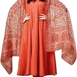 Women's Cotton Blend Anarkali Solid Kurta with Pant & Dupatta-picture-54