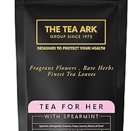The Tea Ark Spearmint Tea For her Pcos Pcod, Herbal Powder Tea For Women With (Shatavari & Fennel) Caffeine Free, Hormonal Balance, Reduce Unwanted Hair, Clear Acne (50 Cups),100 Grams (Pouch)-image-99