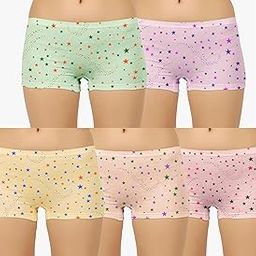 Women Printed Cotton Blend Regular Boyshorts/Panty (Pack of 5)-image-72
