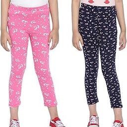 ARIEL Girls Cotton Printed Non-Transparent Regular Fit Ankle Length Leggings-image-6