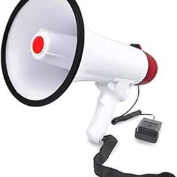 Adiohub 50 Watts Handheld Megaphone with Recorder Bluetooth USB and Memory Card Input for Announcing; Talk; Record; Play; Siren; Music with Battery and Charger Megaphone Speaker PA Bullhorn-33