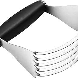 Dough Blender For Baking, Heavy Duty Dough Cutter Tool, Stainless Steel Pastry Blender, XL Size, Black-20