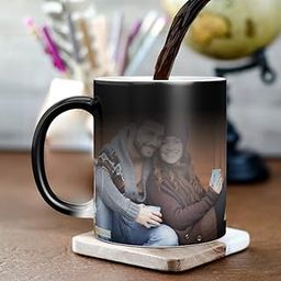 Personalized Magic Mug – Custom Photo, Text, Logo | Heat Sensitive Color Changing Mug | Unique Gift for Birthday, Anniversary, Valentine’s Day | 325ML Black Ceramic Cup-image-52