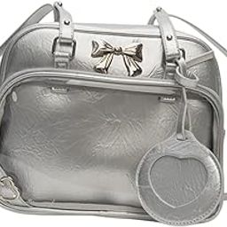 Ita Bag Pu Leather Women Backpack For Anime Dolls Display Shopping Silver | Womens Handbags & Bags-image-35