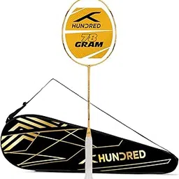 HUNDRED Atomic Air 78 Carbon Fibre Strung Badminton Racket with Full Racket Cover for Intermediate Players-image-35