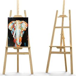 GOSHU 5 feet Premium Wooden Easel Stand for Artists with Adjustable Height & Angle, Ideal for Canvas Painting, Office Presentations & Promotional Displays (5 Ft, Pack of 1 Item)-9