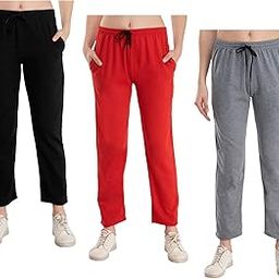 Women Winter Wear Fleece Warm Solid Lower Track Pants Pack of 3-27