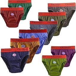 SAFESHOP - Men’s Cotton Briefs - 100% Cotton Men's Brief Inner Elastic Under wear Combo Pack of 4 (Colour May Vary)-Model - 229-image-37