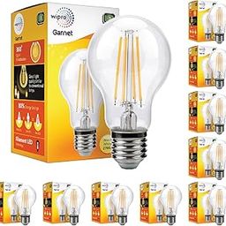Wipro Garnet 6W ST64 LED Filament Bulb | Decorative LED Bulb for Home & Office Decoration | Energy Efficient Filament Bulb comes with In-Built Surge Protection | E27, 2700K(Warm White, Pack of 10)-image-37