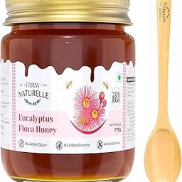 Farm Naturelle-Eucalyptus Flower Wild Forest (Jungle) Honey| 700g+75gm Extra and a wooden Spoon|Pure Honey, Raw | Natural Un-processed - Un-heated Honey | Lab Tested Honey.-image-90
