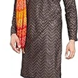 Men's Printed Art Silk Bandhani Dupatta/Stole-image-9