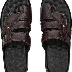Men's Genuine Leather Slippers | Thong Sandals For Men | Comfortable | Cushioned Insole | Durable | Handmade | All Occasion Slippers-picture-30