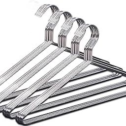 MISSLO 20 Pack Metal Hangers Heavy Duty Stainless Steel Hangers for Clothes Closet Coat Clothing Suit Shirt, 16.4 Inch-21