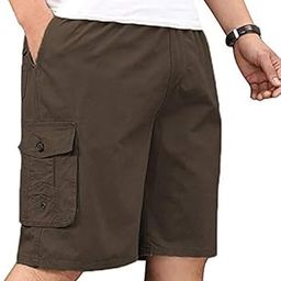 Reoutlook Men's Paper Cotton Cargo Shorts/Bermuda-image-2
