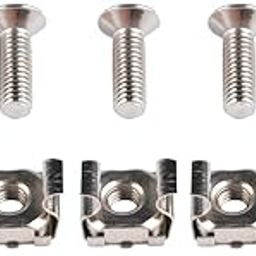 MERISHOPP 5 Pack Lot - M5*20 Rack Mount Cage Nuts & Screws W/Washers - Square Clips|Rackmount Cabinets & Frames-26