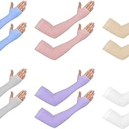 TENDSY UV Protection Cooling Arm Sleeves for Men & Women for Bike Riding/Running/Outdoor Activities (Combo of 6 Pairs, Free size, Multicolor-D16)-image-82