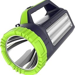 EOS- BUILDING TRUST Long Range Search Torch Light Emergency Rechargeable Handheld Torch + Side 2 Tube (Green)-5