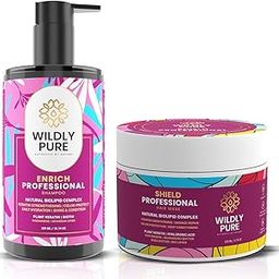 WILDLY PURE Professional Keratin Shampoo & Hair Mask |7 Days Smoothening| 8 weeks Colour Protection| With Biotin & Hyaluronic Acid| Deep Conditioning for dry & frizzy Hair [Keratin Combo]-4