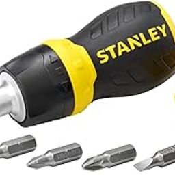 Stanley 0-66-358 Stubby Muti-Bit Ratcheting Screwdriver, 6 Bits, 1 Set,Multicolour-14