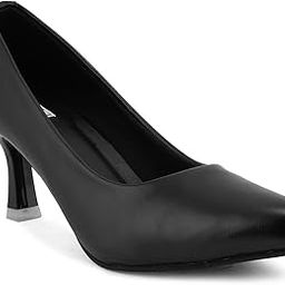 elle Women's Solid Stiletto Heel Slip-On Pumps-picture-0