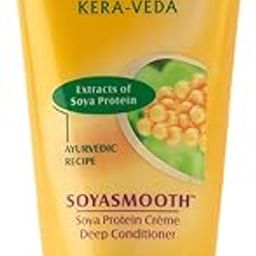 Lotus Herbals Kera-Veda Soyasmooth Soya Protein Cream Deep Conditioner | For All Hair Types | 150g-1
