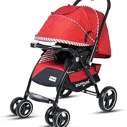 BUMTUM Premium Baby Stroller/Pram for 6 to 36 Months, Adjustable backrest, 360°Swivel Wheel, Large Storage Basket, Reversible Handlebar for Toddler & Kids(Red)-27