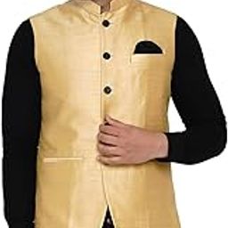 Men's Banarasi Solid Nehru Jacket …-picture-10