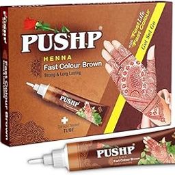 Pushp Henna Fast Tube Brown (Pack of 10) Mehandi Tube | Fast Mehandi Tube | Henna Tube Brown | Brown Henna Tube | Fast Tube Brown | Instant Mehandi Tube-image-25