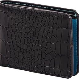 The icon Edition Leather Wallet for Men | RFID Protected | Eco Conscious Leather | 8 Card Slots Including 2 Hidden Pockets | Black and Blue-image-48