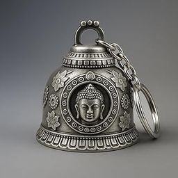 Guardian Bell Key Chain for Bike | Good Luck Charm Key-Chain | Tibetan Design | Good Luck KeyChain for Home, Car, Bike Key Ring-image-94