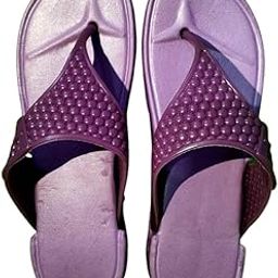 Style Seva Women’s Comfortable Purple Slippers with Arch Support – Soft EVA Flip Flops with Anti-Slip Sole and Textured Strap for Indoor, Outdoor, and Daily Use-image-38