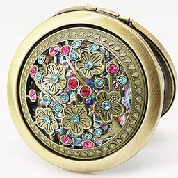 P Plus Fire Compact Magnifying Mirror Handheld 2-Side Mirror Small Hand Mirror Compact Magnifying Mirror Mini Pocket Mirror Travel Mirror Gifts for Women Compact Cosmetic Mirror (Set of 1)-picture-51