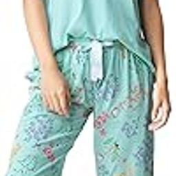 Night Suit for Womens Printed Cotton Night Dress of Top and Capri Set-image-71