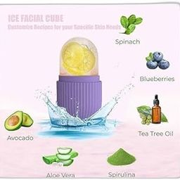 Facial Ice Roller for Face Massage Brighten Skin Natural Glow Reusable Tool (100 g)|Type -80 for Home and Kitchen-71