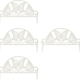 4X Decorative Garden Fence Panels Animal Barrier Fence Lawn Pet Border Fence-image-58