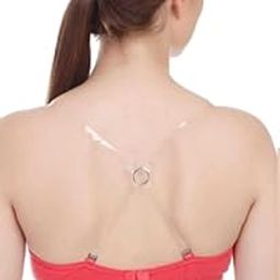 Women's Transparent Plastic Detachable Transparent Straps Bra Strap Plastic Metal,Free Size (Ring Bra Straps-2 Pc)-image-89