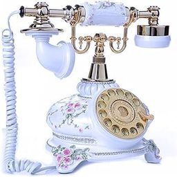 TelPal Rotary Dial Telephone Retro Old Fashioned Landline Phones with Classic Metal Bell,Corded Phone for Home and Decor-picture-16