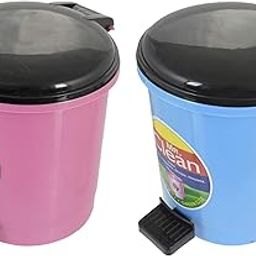 Kuber Industries 2 Pieces Table Top Desk Garbage Dustbin Trash for Office Home Work Place,2 LTR(Pink & Blue)-image-67