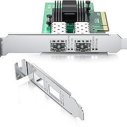 REDLUX 10GB PCI-e Network Card(NIC) with Intel 82599ES Chip, Dual SFP+ Port, Compare to Intel X520-DA2, PCIE 2.0 X8, Support Windows/Windows Server/Linux/Vmware Esxi-picture-0