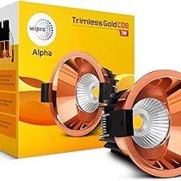Wipro 7 Watt Alpha Trimless Gold COB | Neutral White (4000K) | Aluminium PDC Heat Sink | Sharp Beam Angle with Reflector for Home, Office and Store Cabinet Display | Pack of 1-image-74