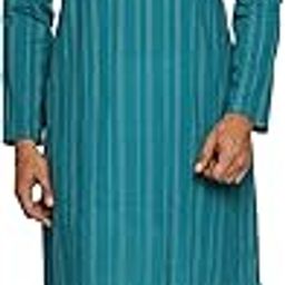 Crafts Men's Cotton Kurta Set with Dobby Texture in Blue Color (2pcs)-image-91